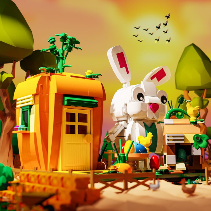 Coelho Casa de Cenoura | 414PCS